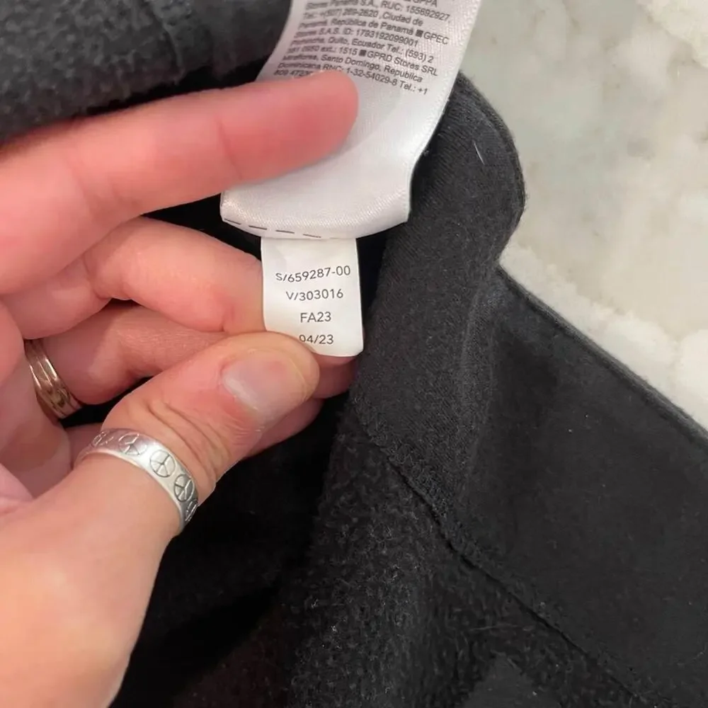 Athleta Coaster Luxe Recover Crewneck Sweatshirt Women's Small Petite Black Cozy - Picture 6 of 9